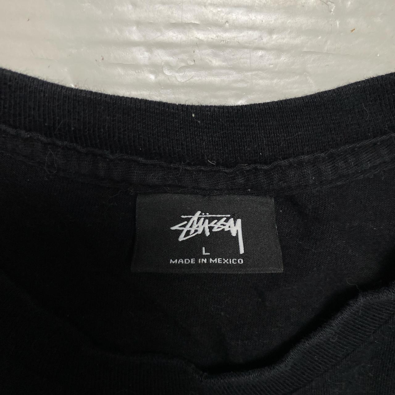 Stussy Long Sleeve Black and White T Shirt (L)