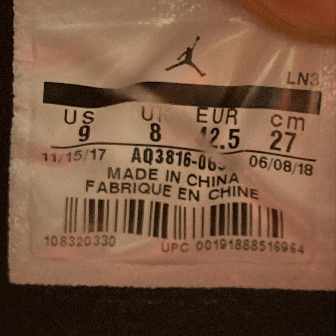 Jordan 4 Raptors Black Red and Purple (UK 8)