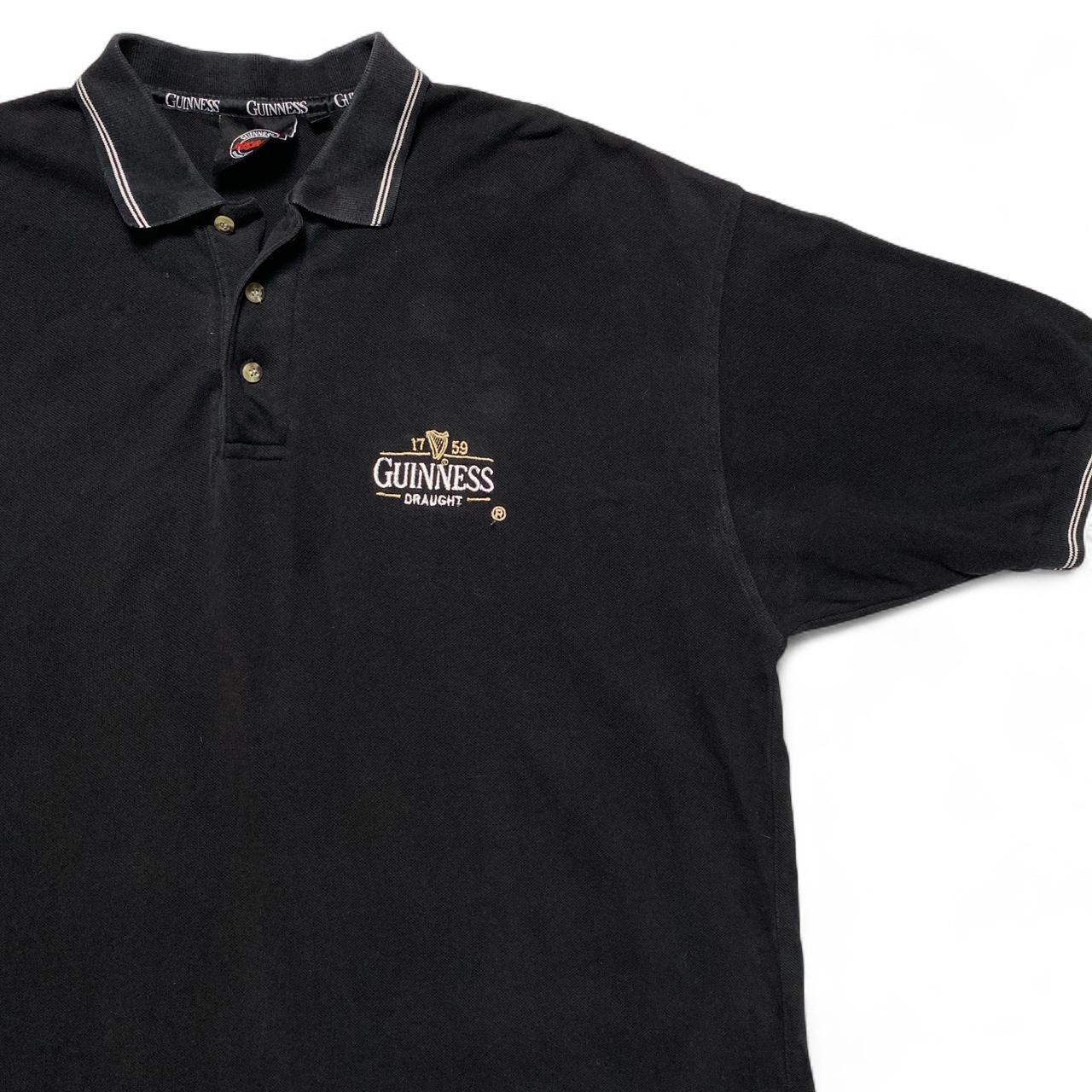 Guinness Vintage Black Polo Shirt (XL)