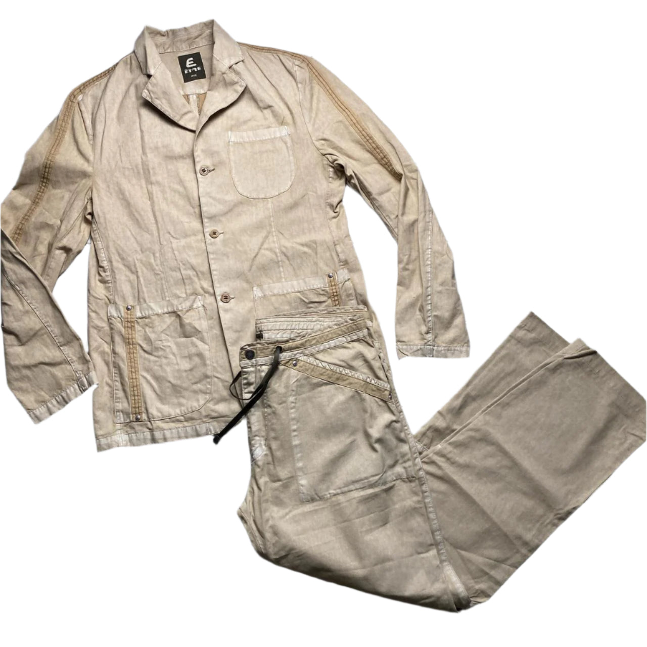 Etre NYC Cargo Khaki Suit (L)