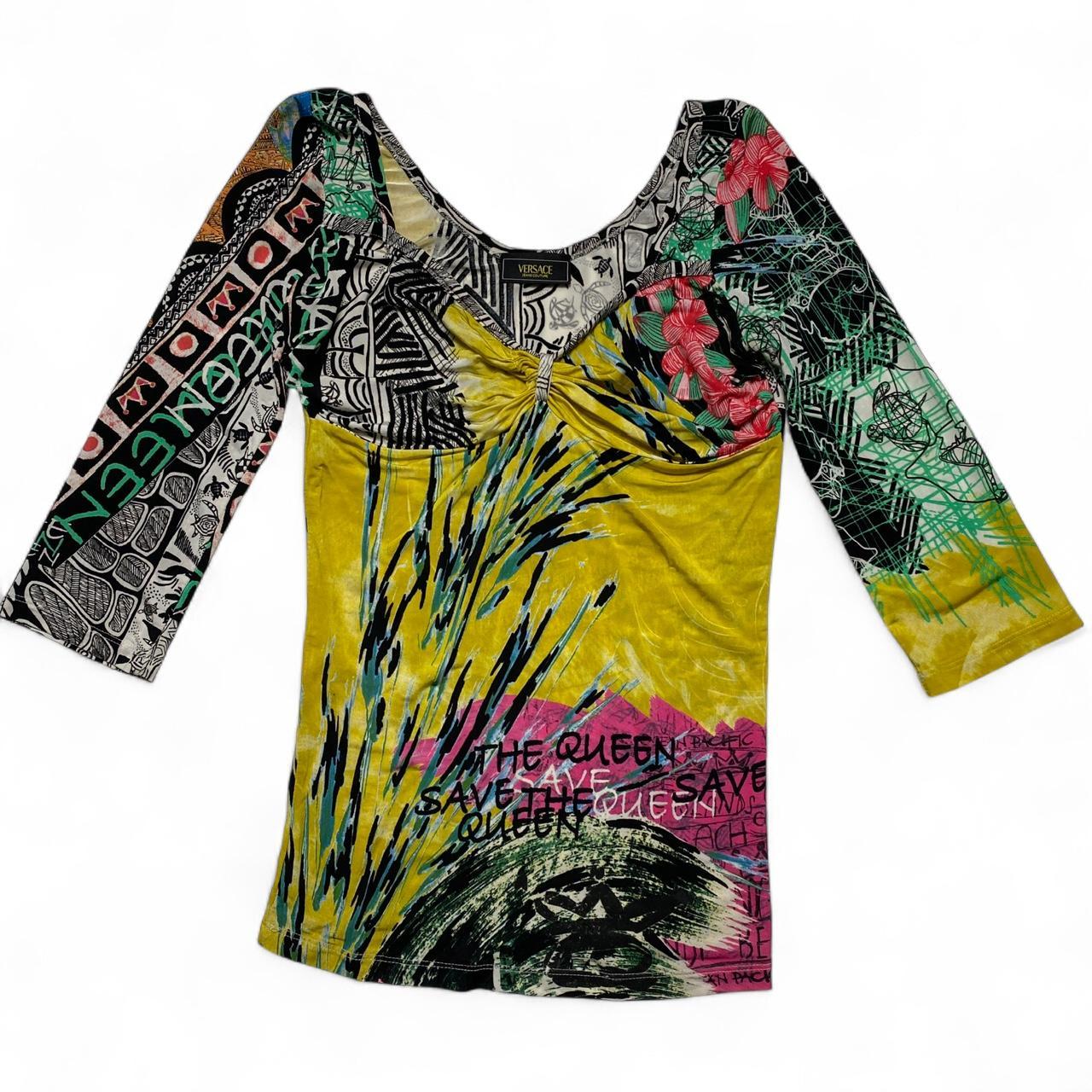 Versace Jeans Couture Save The Queen Vintage multicoloured graphic print top (S)