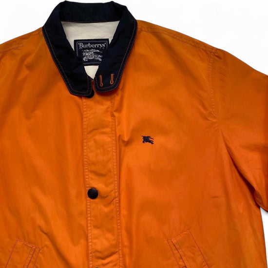 Burberry Vintage Burberrys Sailing Crew Orange and Navy Jacket (L)