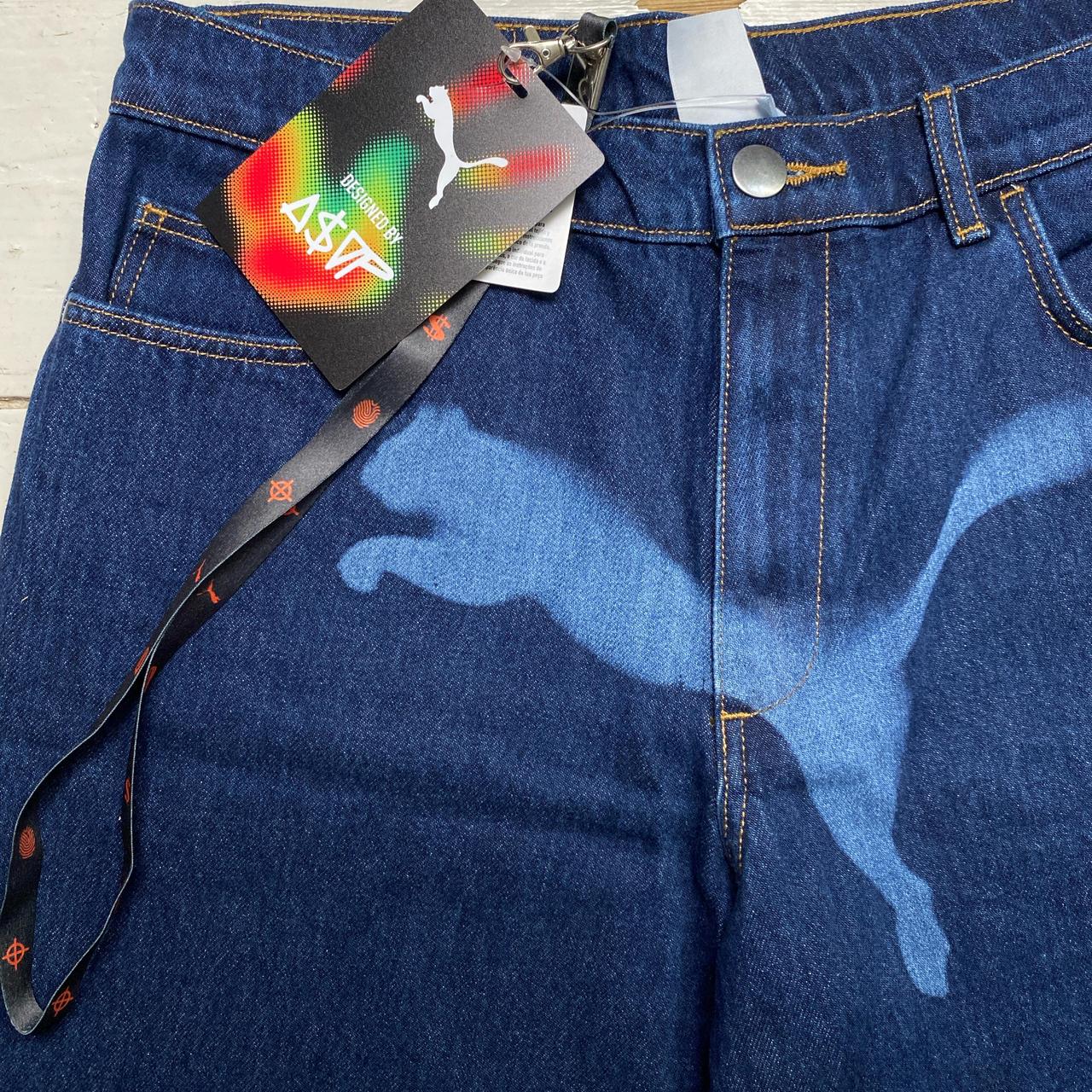 Puma ASAP Rocky AWGE Dark Navy Jorts Jean Shorts (32W)