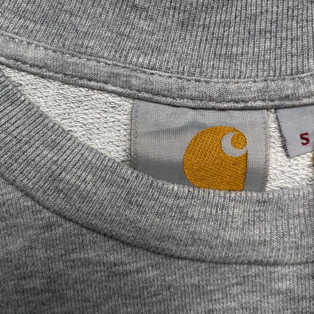Carhartt WIP Grey and Orange Jumper (S)