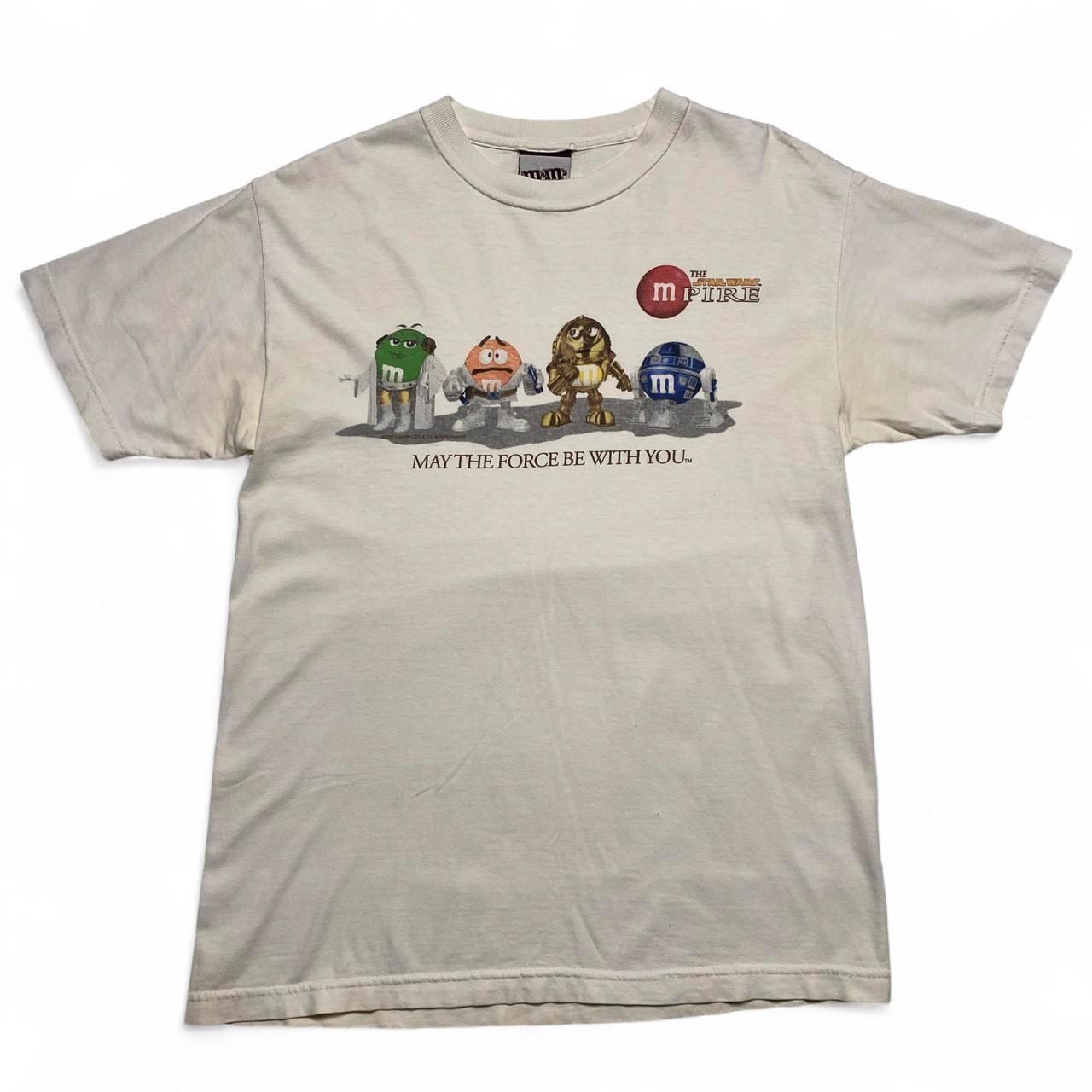 Star Wars M&Ms May The Force Be With You Vintage y2k White T Shirt (M)