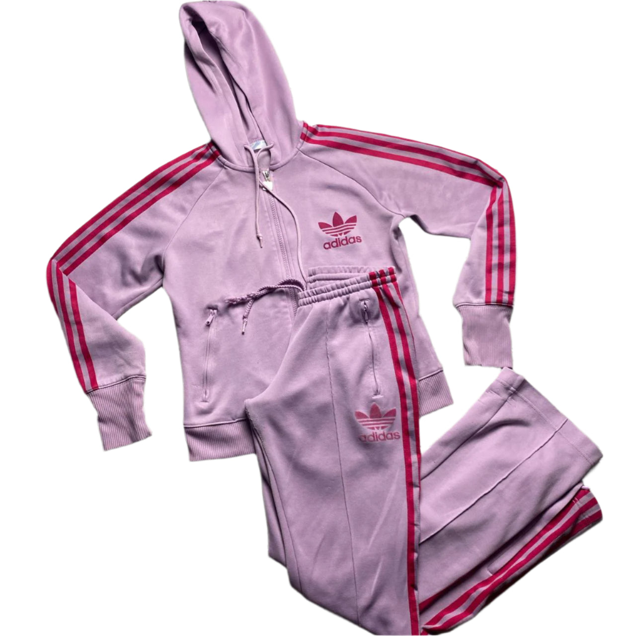 Adidas Originals Vintage Pink Two Tone Tracksuit (UK 12)