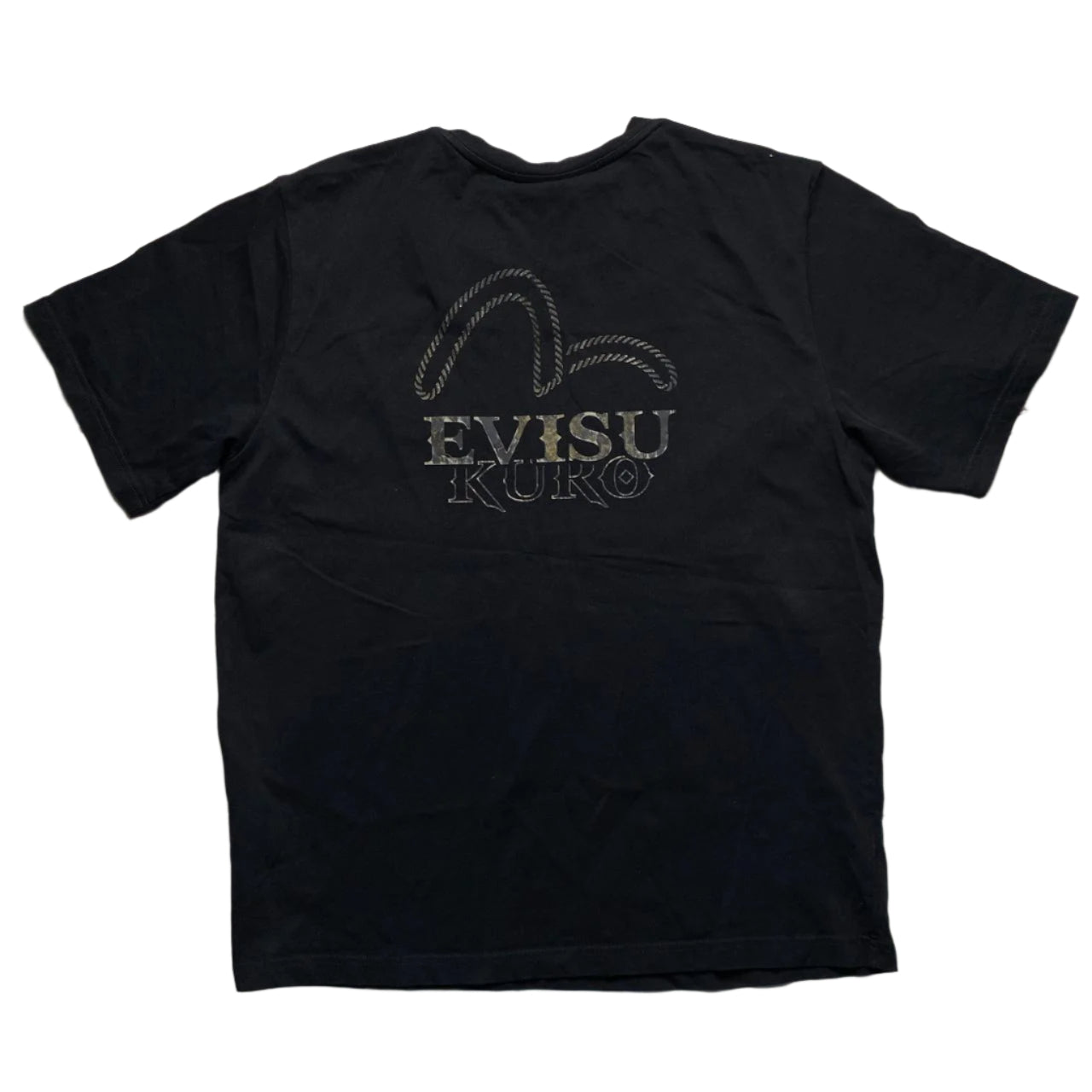 Evisu Kuro Black and Gold T Shirt (XL)