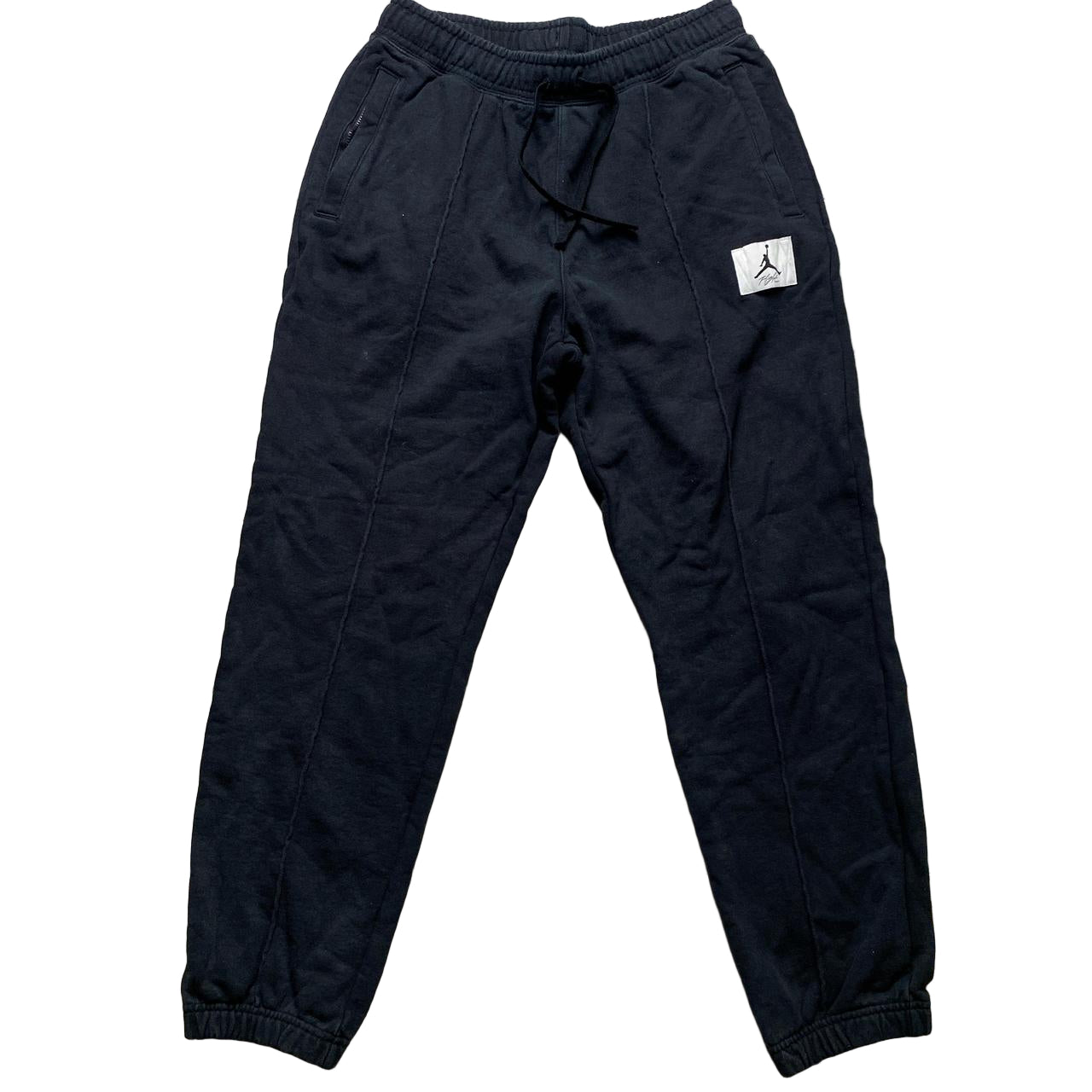 Jordan Black and White Taper Line Joggers (M)
