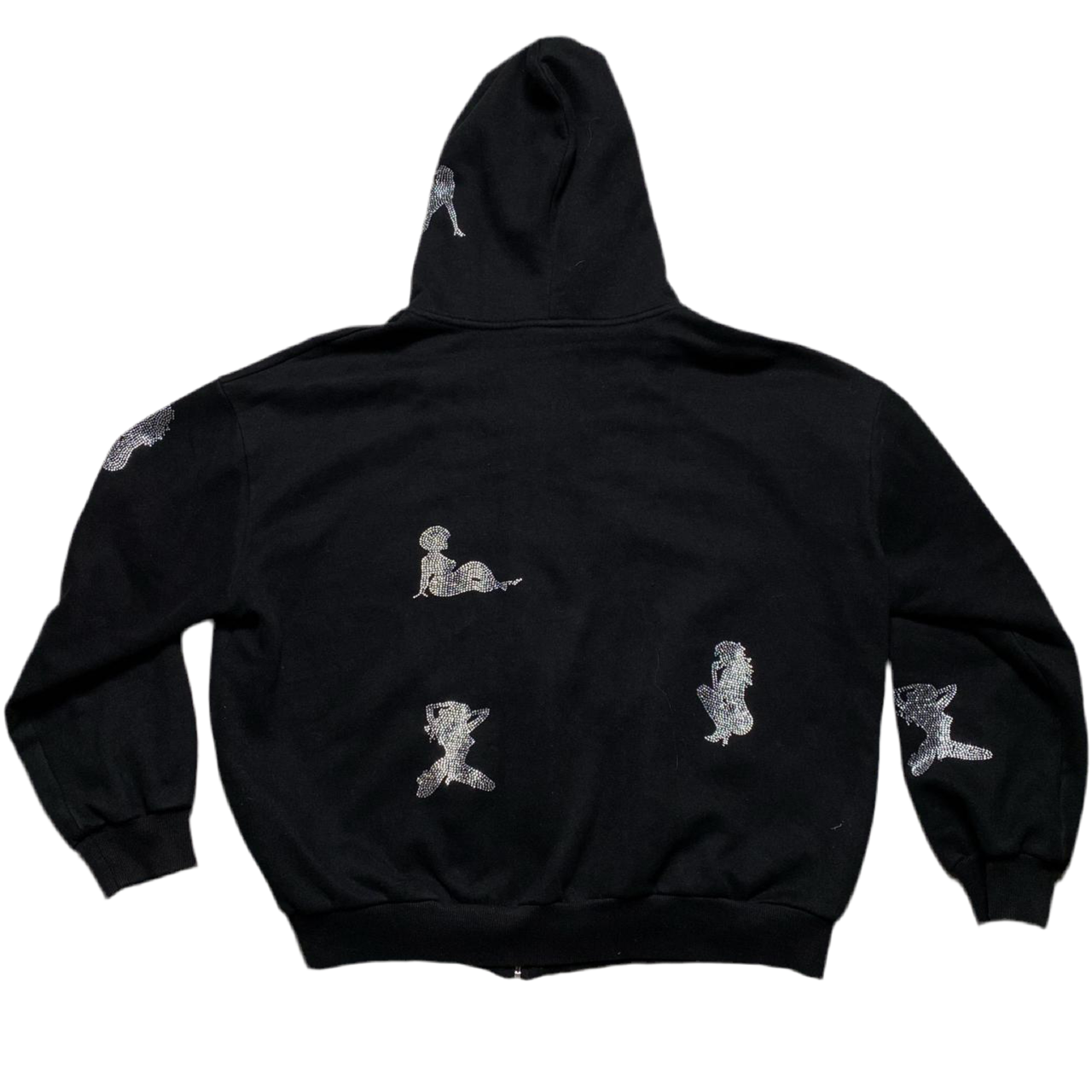 Unrealistic Ideals Named Collective Black and Diamanté Rhinestone Women Full Tracksuit (2XL)