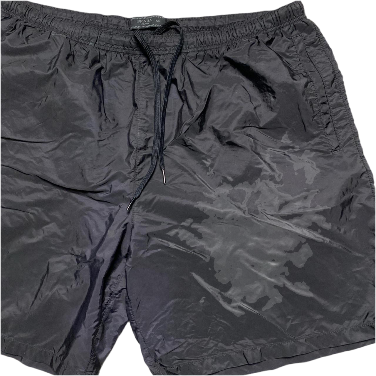 Prada Milano Black Nylon Shell Swimming Shorts (W 34)