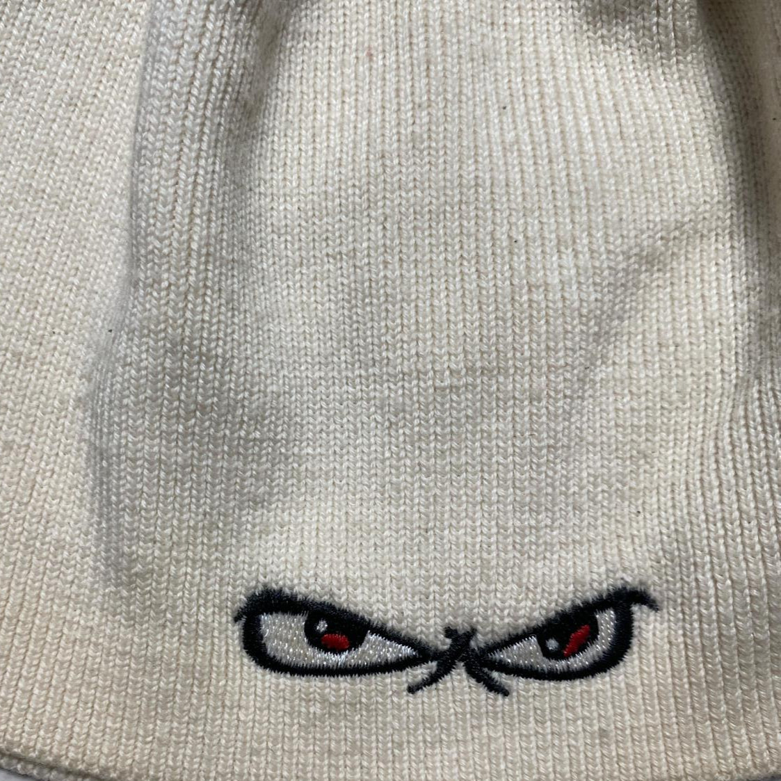 No Fear Eyes White Beanie Hat