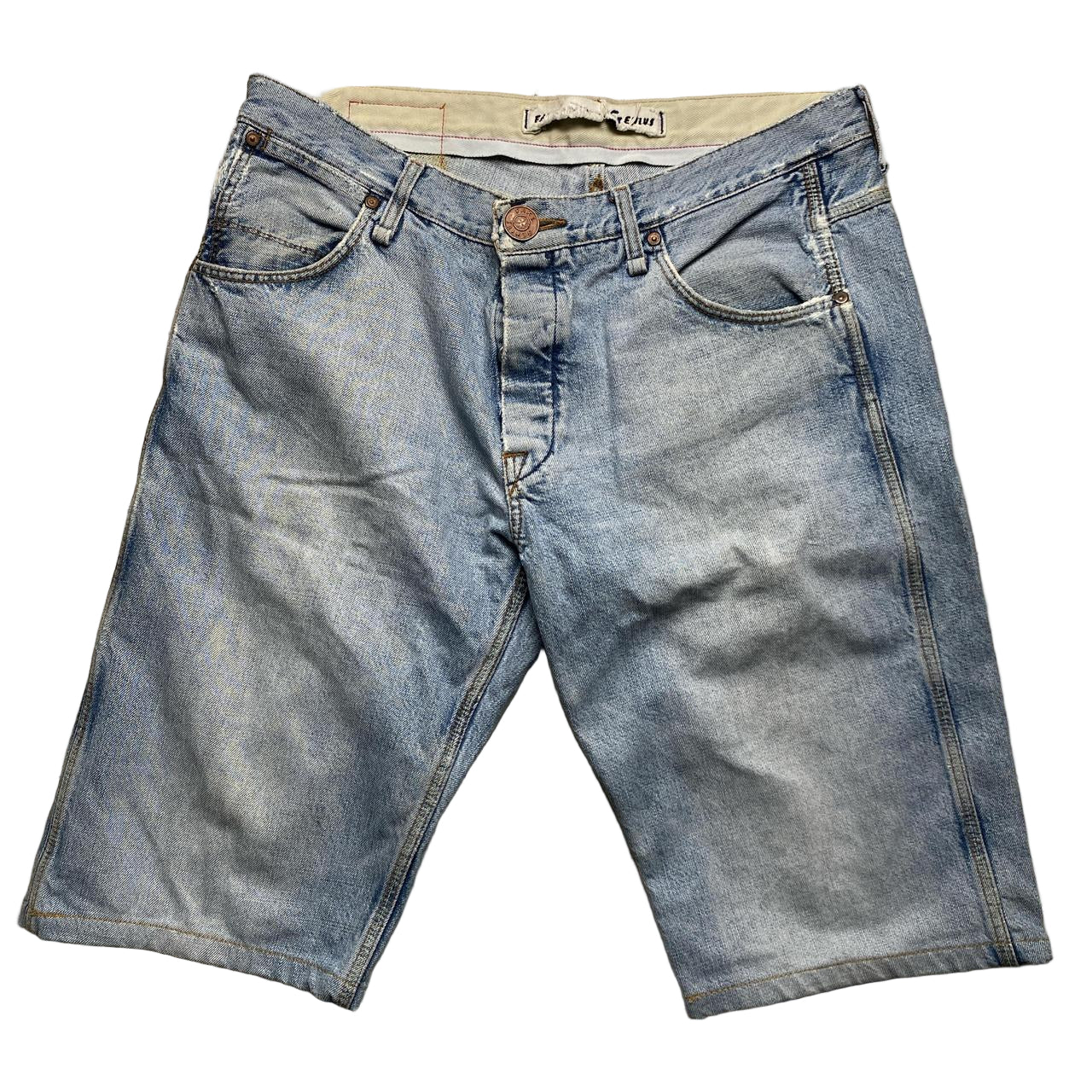 Fake London Genius Light Blue Baggy Jorts Jean Shorts (34W)