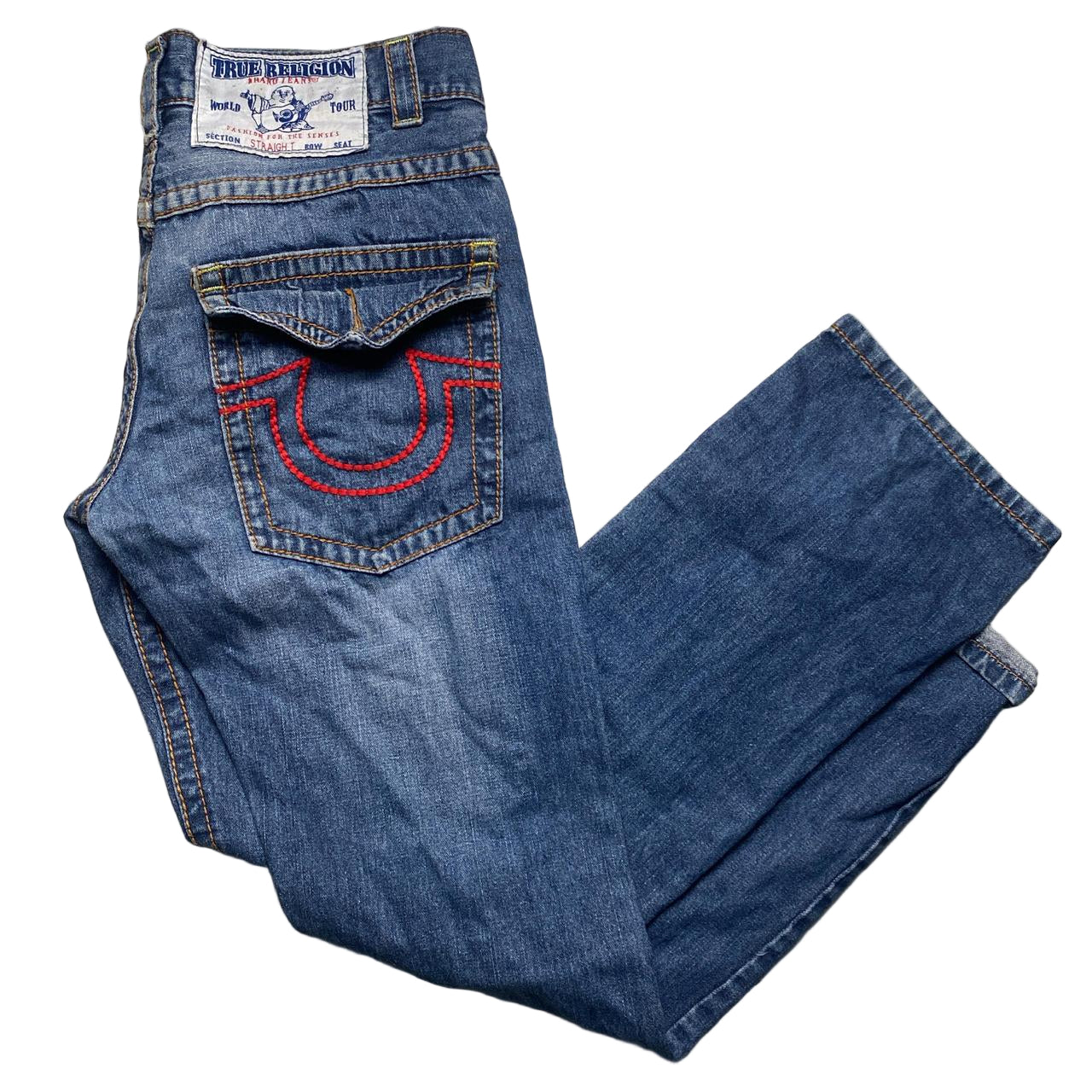 True Religion Red Stitch Navy Jeans (30W)