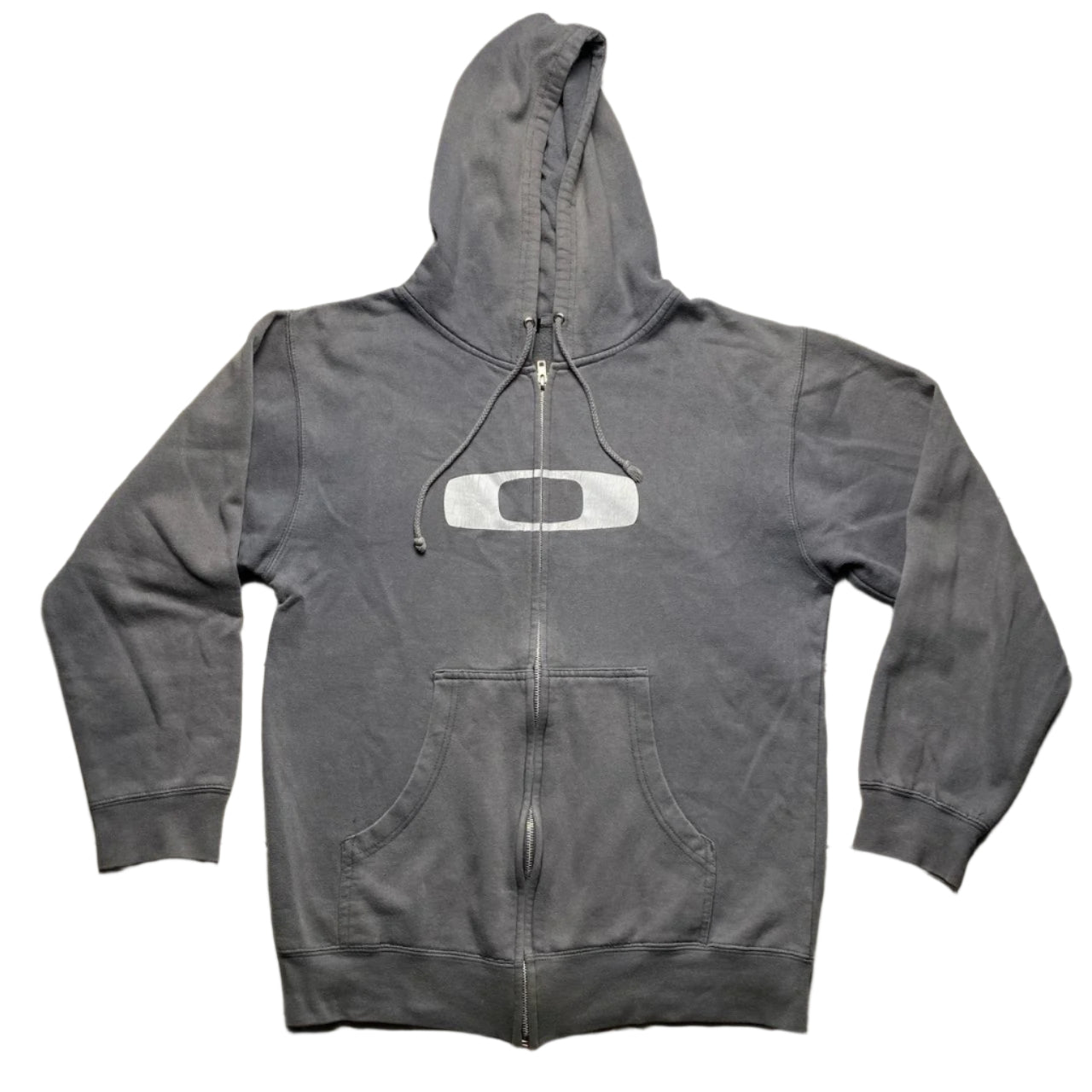 Oakley Vintage Grey and White Hoodie (S)
