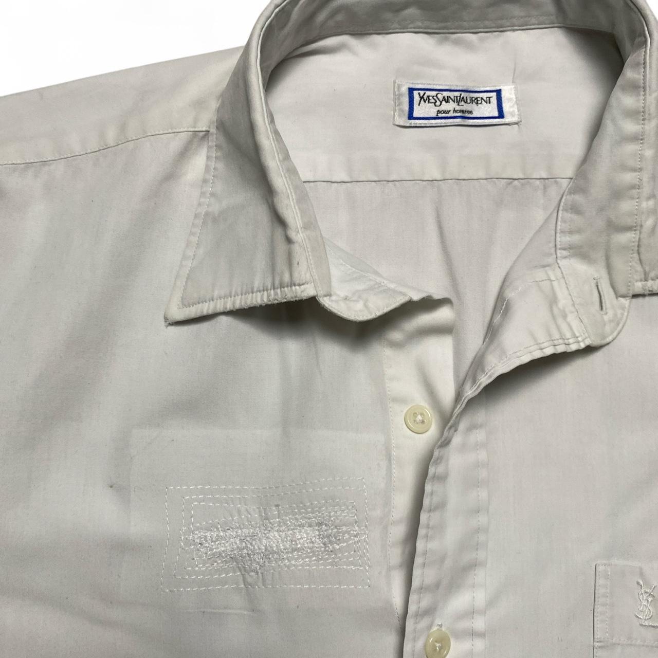 Yves Saint Laurent White Long Sleeve Shirt (L)