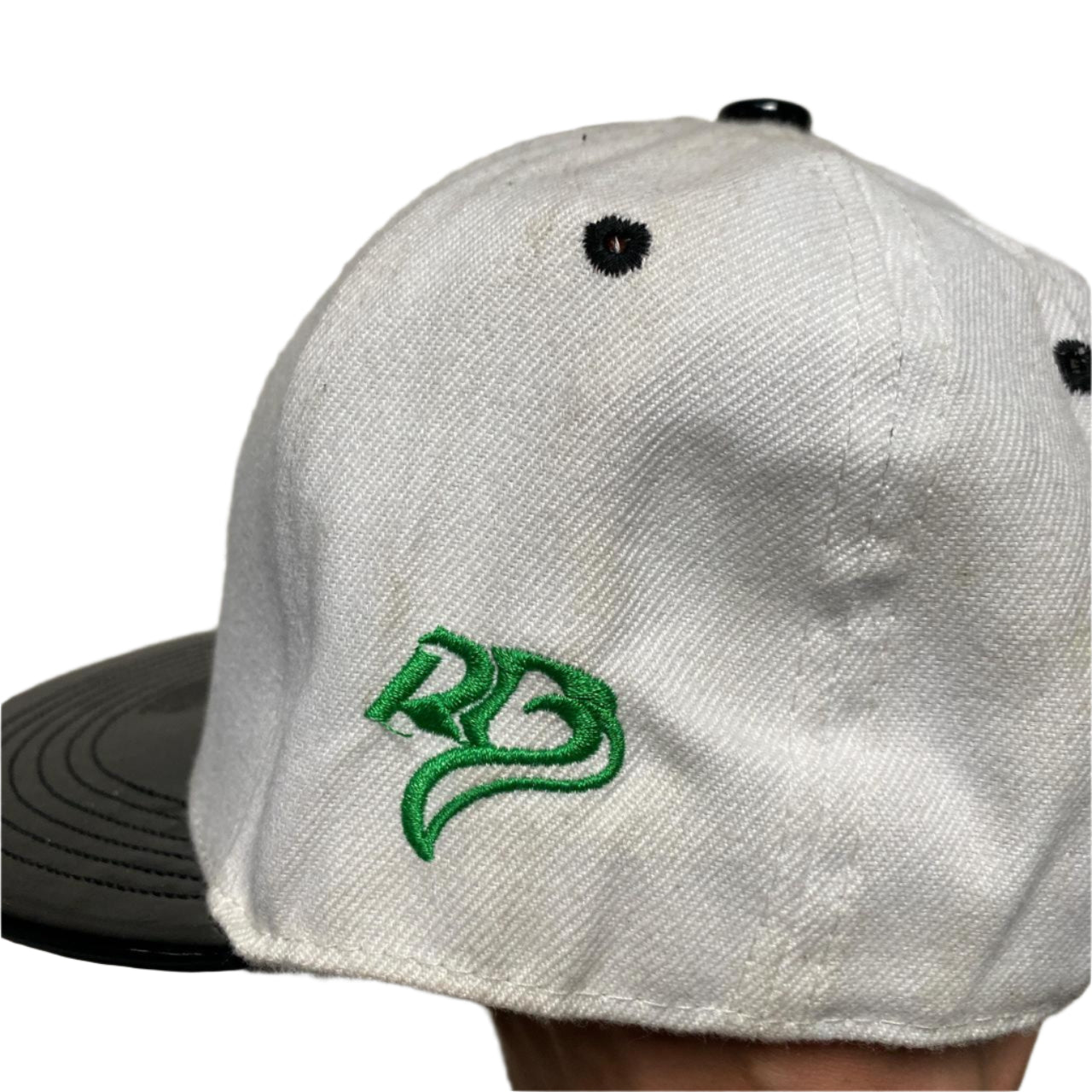 Raw Blue Rasta Lion White and Black Snapback Cap