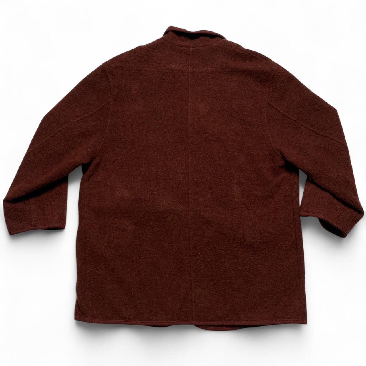 Burberry Burgundy Red Lana Alpaca Wool Womens Coat (M)