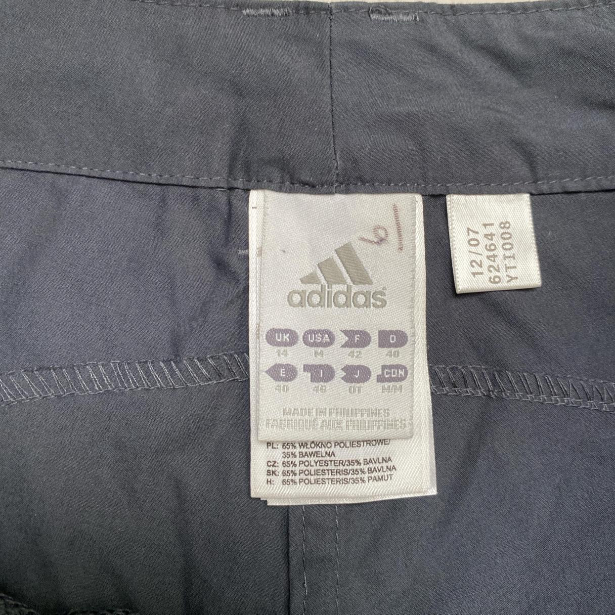 Adidas Grey and White Shell Trackpant Cargo Bottoms Womens (14)