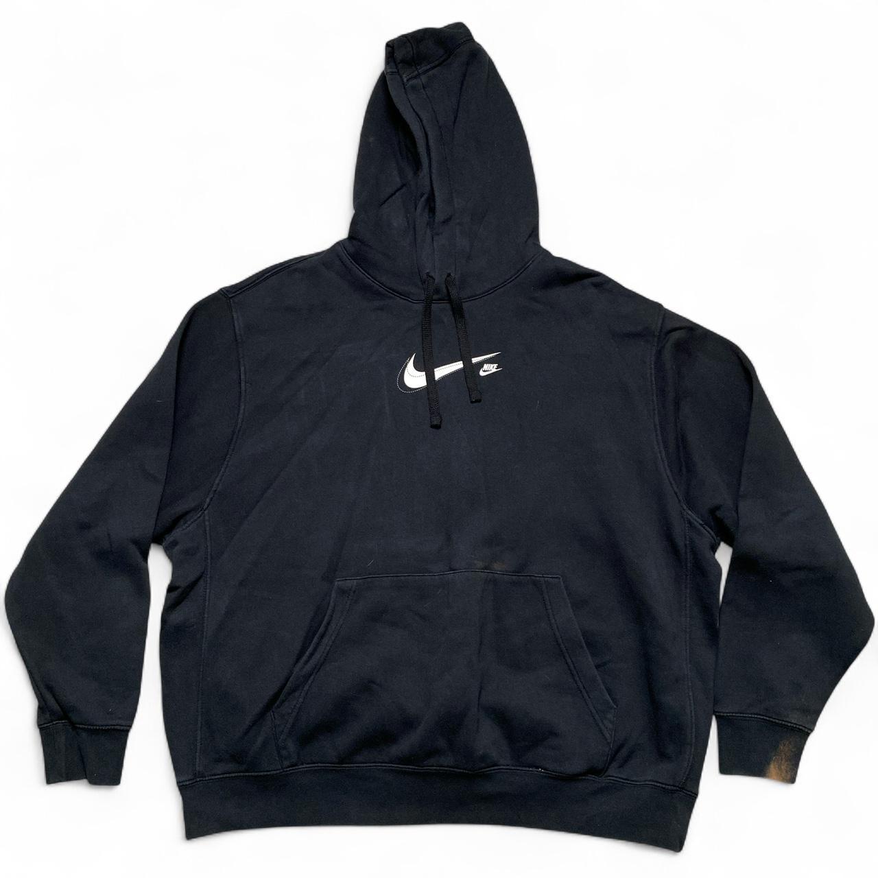 Nike Black and White Hoodie (XL)