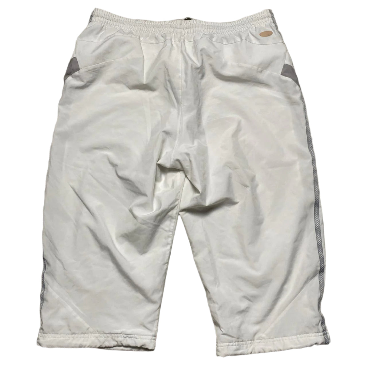 Adidas Climalite Vintage y2k Shell Trackpant Shorts White and Silver (L)