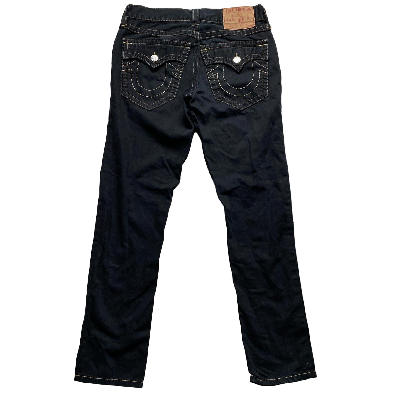 True Religion Black and Gold Ricky Jeans (32W)