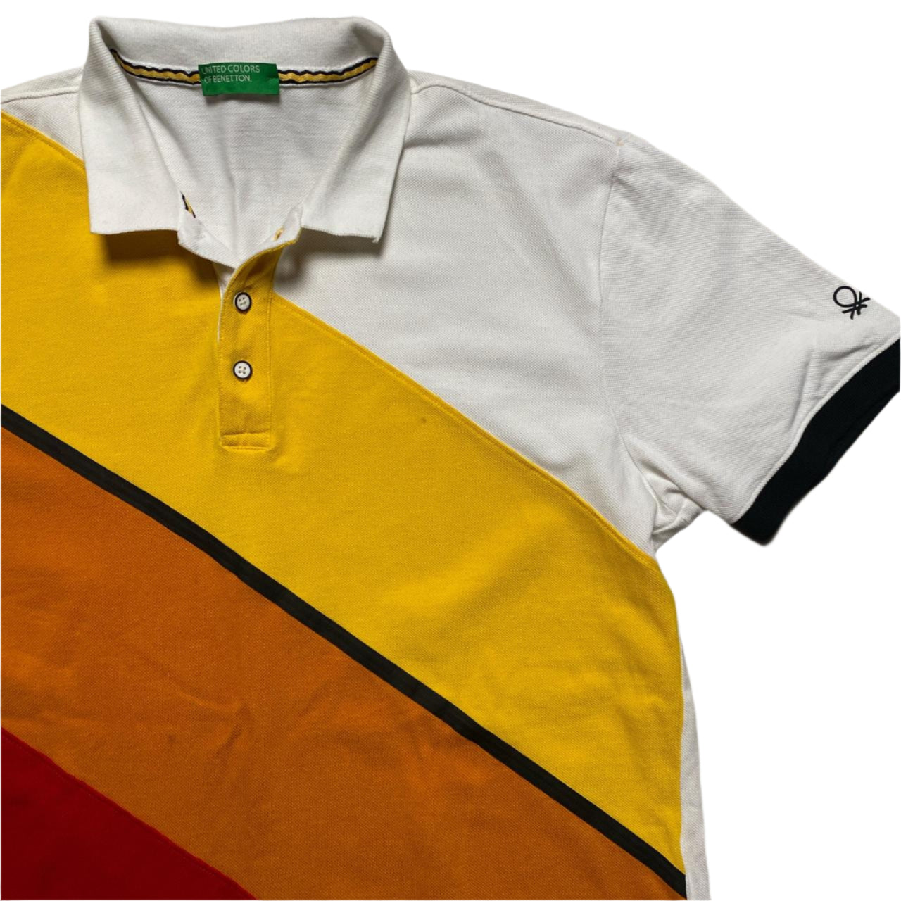 United Colors of Benetton Multi Colour Gradient Polo Shirt (XL)