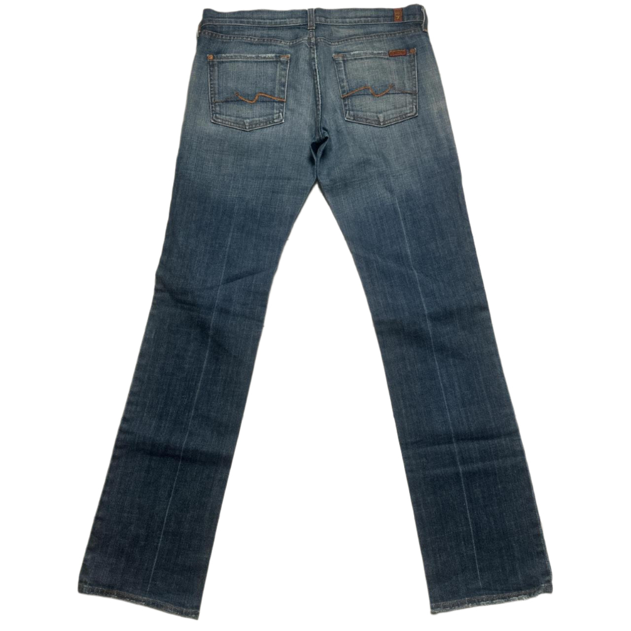 7 For All Mankind Navy Baggy Womens Straight Jeans (W 30)