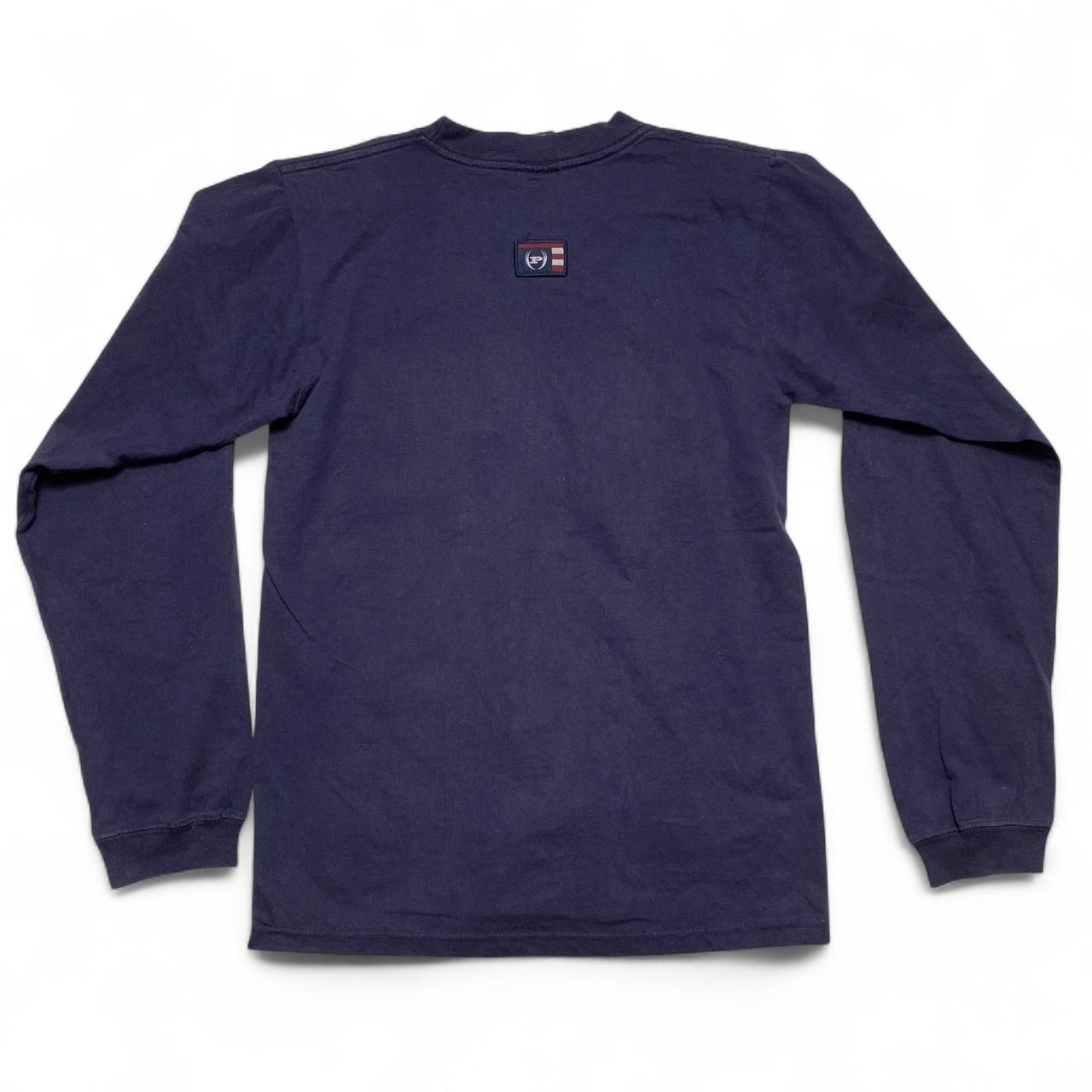 Phat Farm Navy and Orange Long Sleeve T Shirt (S)