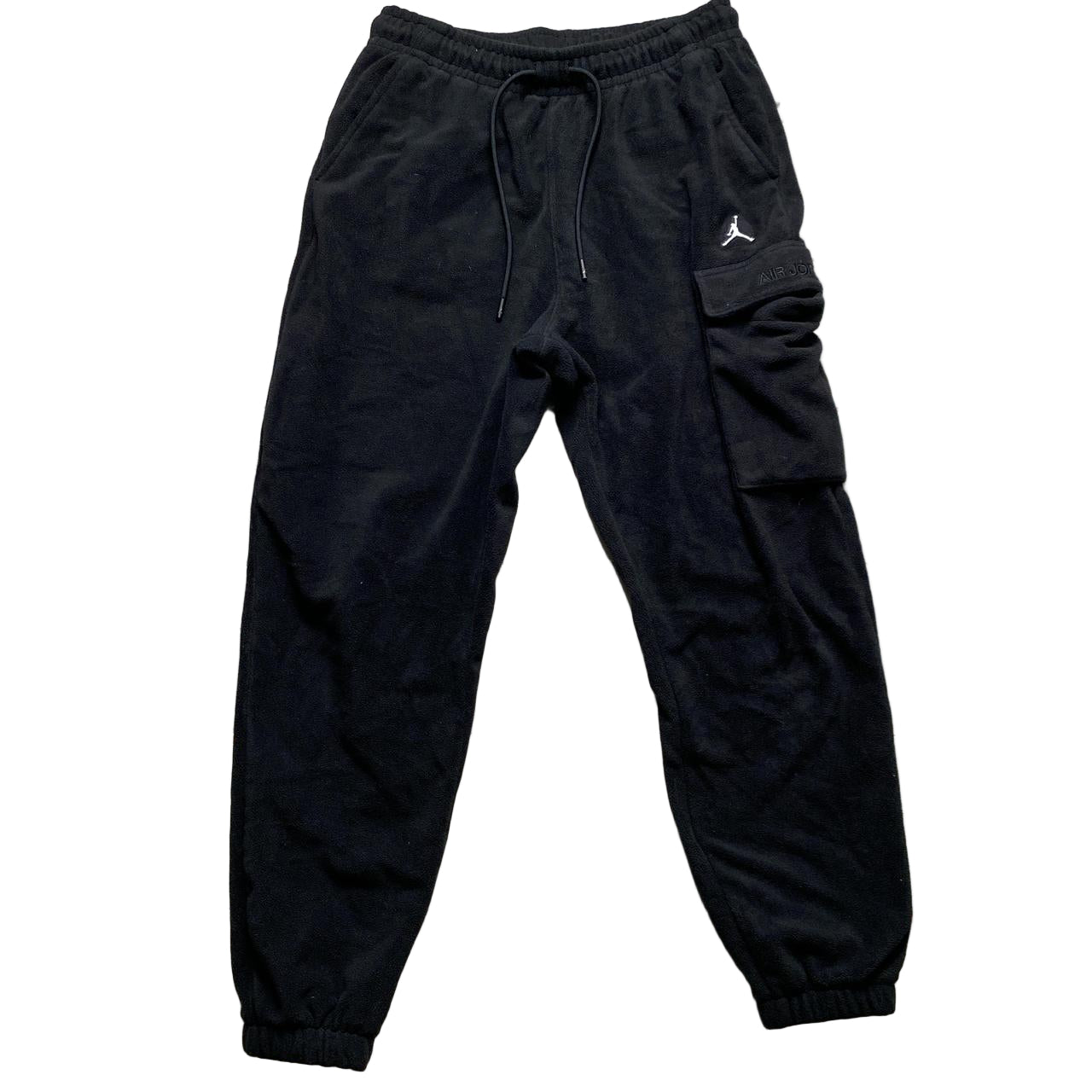 Jordan Black Fleece Black Cargo Joggers (M)