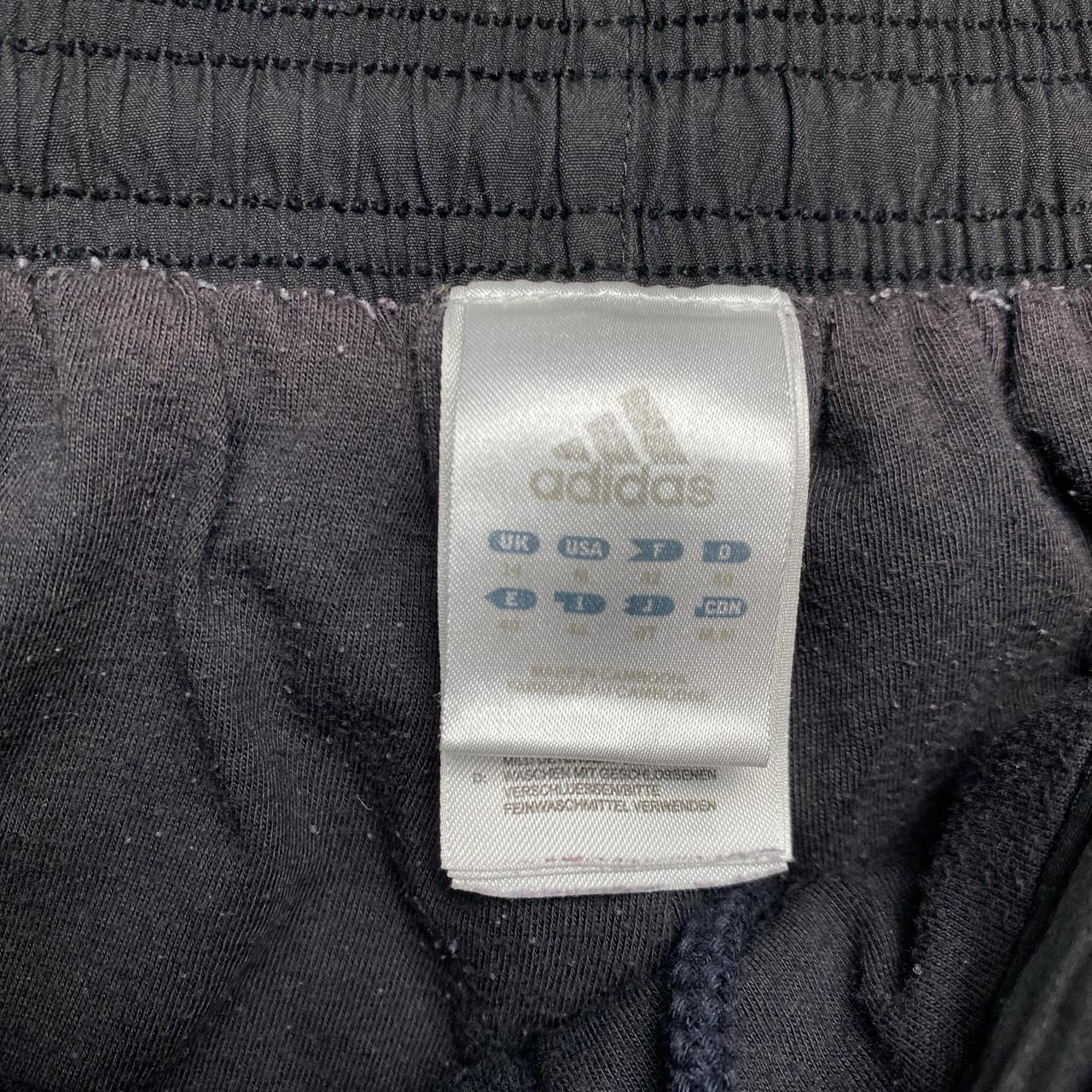 Adidas Womens Vintage Black and Pink Shell Baggy Trackpant Bottoms (M)