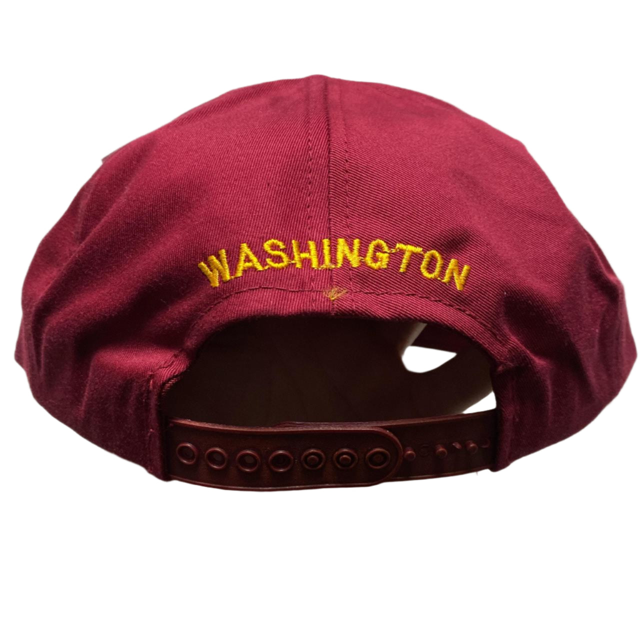 Washington Redskins NFL Vintage 90’s Green Brim Snapback Cap Burgundy and Yellow