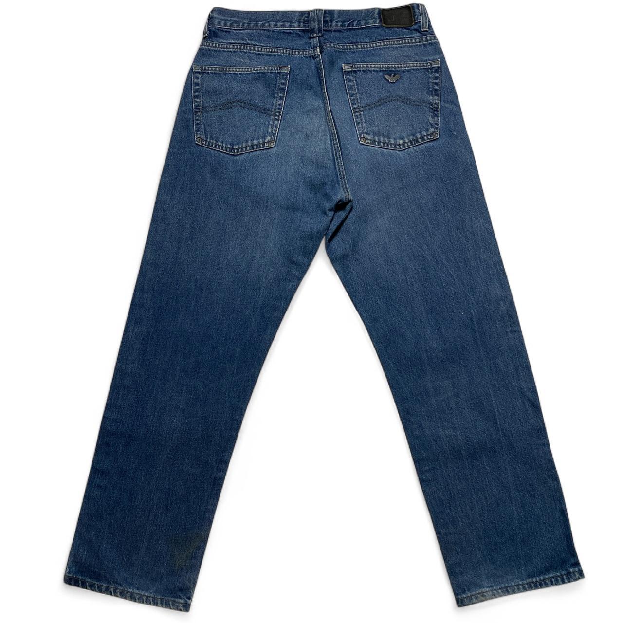 Armani Indigo 001 Light Blue Baggy Jeans