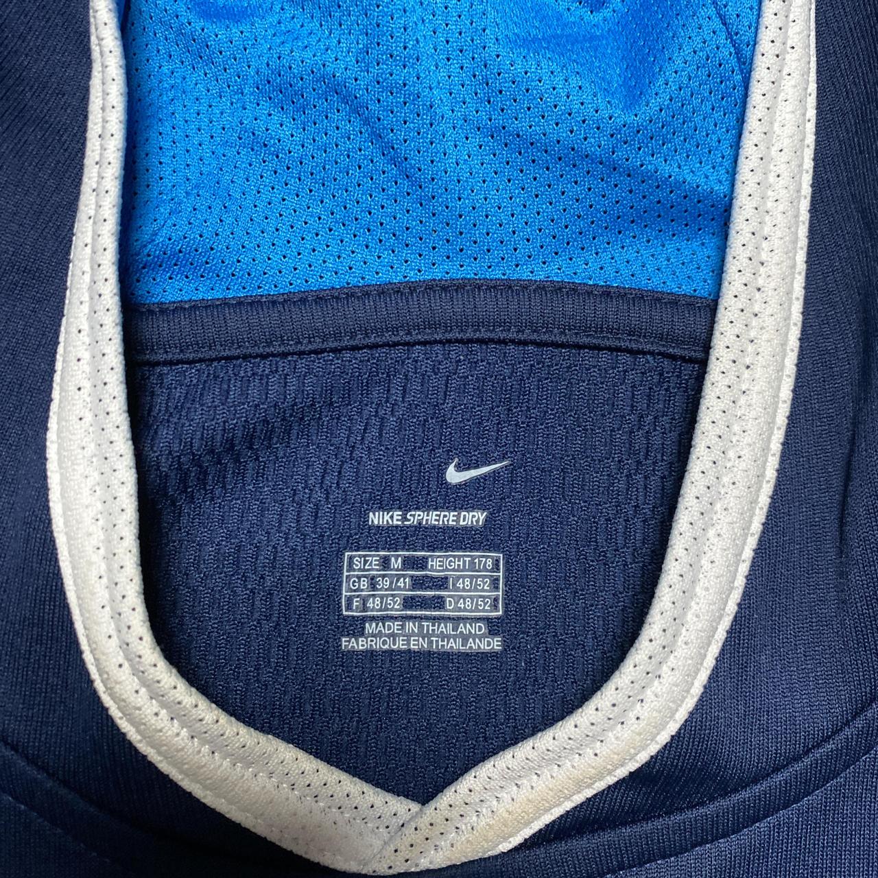 Nike Navy and White Swoosh Tennis Vintage Hooded Vest (M)