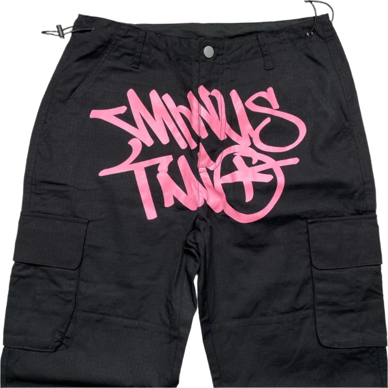 Minus Two Black and Pink Cargo Trousers (M)