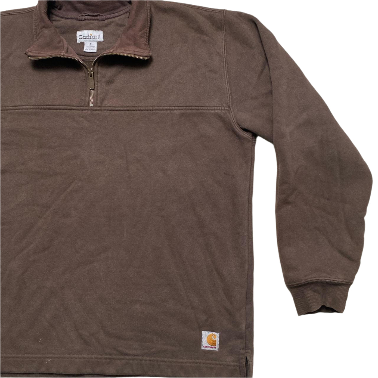 Carhartt 90’s Brown Vintage Quarter Zip Jumper (L)
