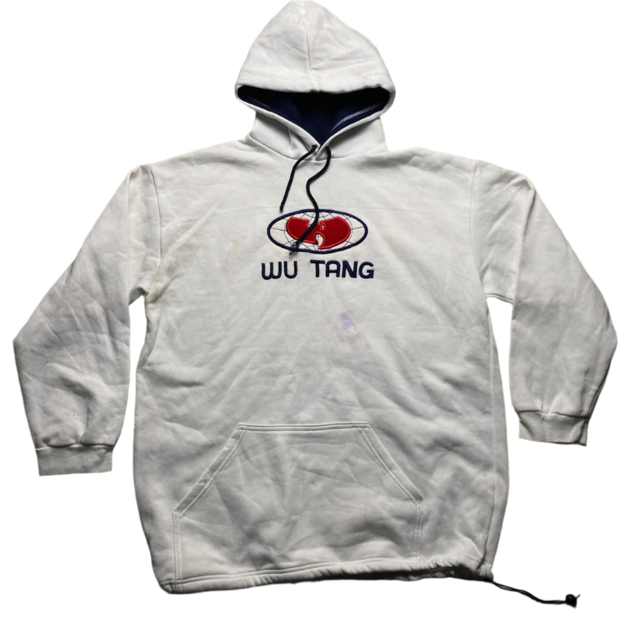 Wu Tang Wu Wear White Vintage White Red and Navy Hoodie (L)