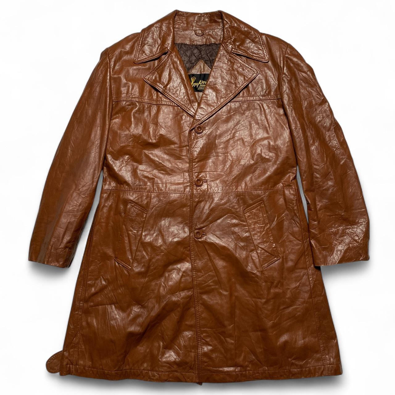 Imperial Leather Brown Trench Coat Jacket (L)