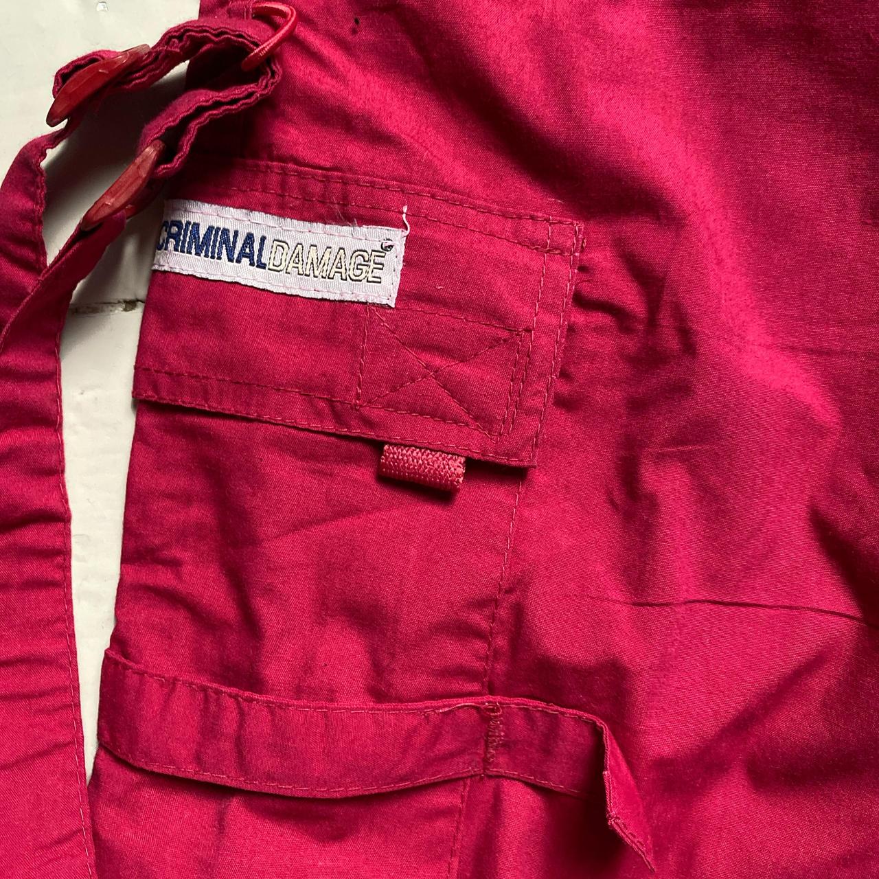Criminal Damage Vintage y2k Pink Baggy Cargo Combat Trousers (MB/LB)