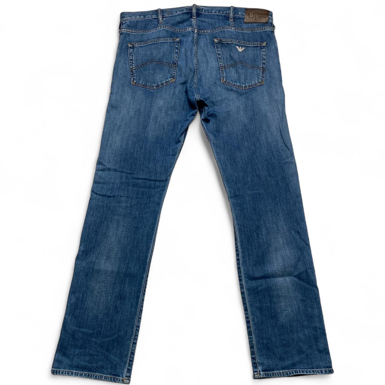Armani Jeans J21 Light Blue Denim Straight Fit Jeans (36W)