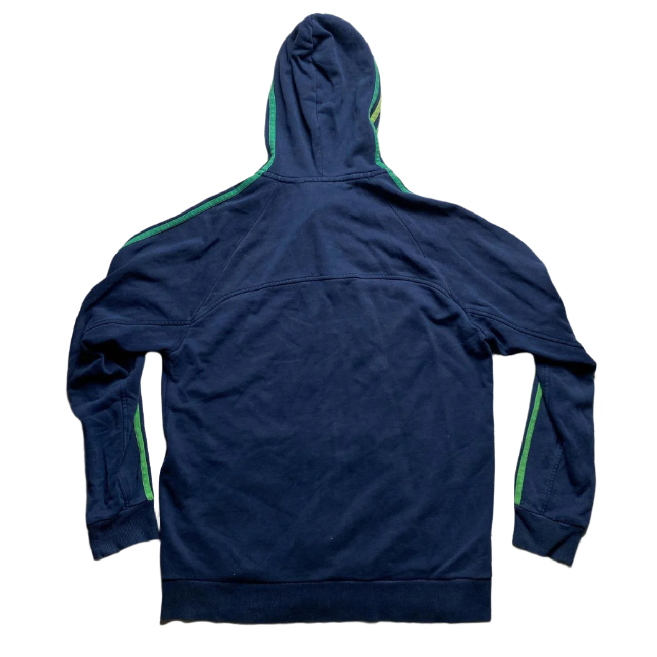 Adidas Performance Essentials Navy Triple Green Stripes Full Tracksuit (M)