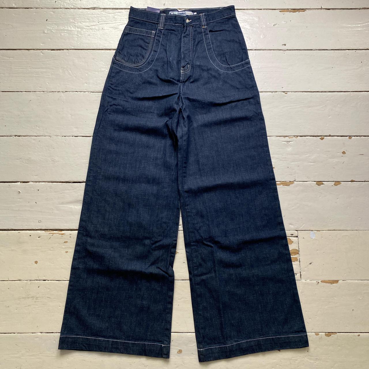 Criminal Damage Big Baggy Navy Jeans