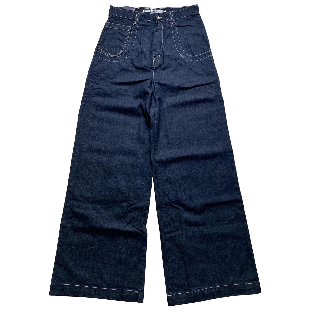 Criminal Damage Big Baggy Navy Jeans (30W)