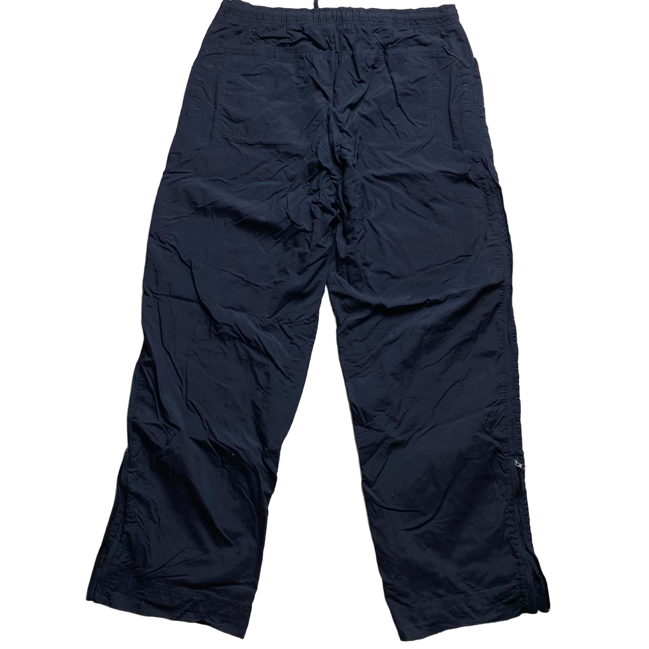 Nike Vintage Navy Hex Red and White Swoosh Shell Trackpant Bottoms (L)