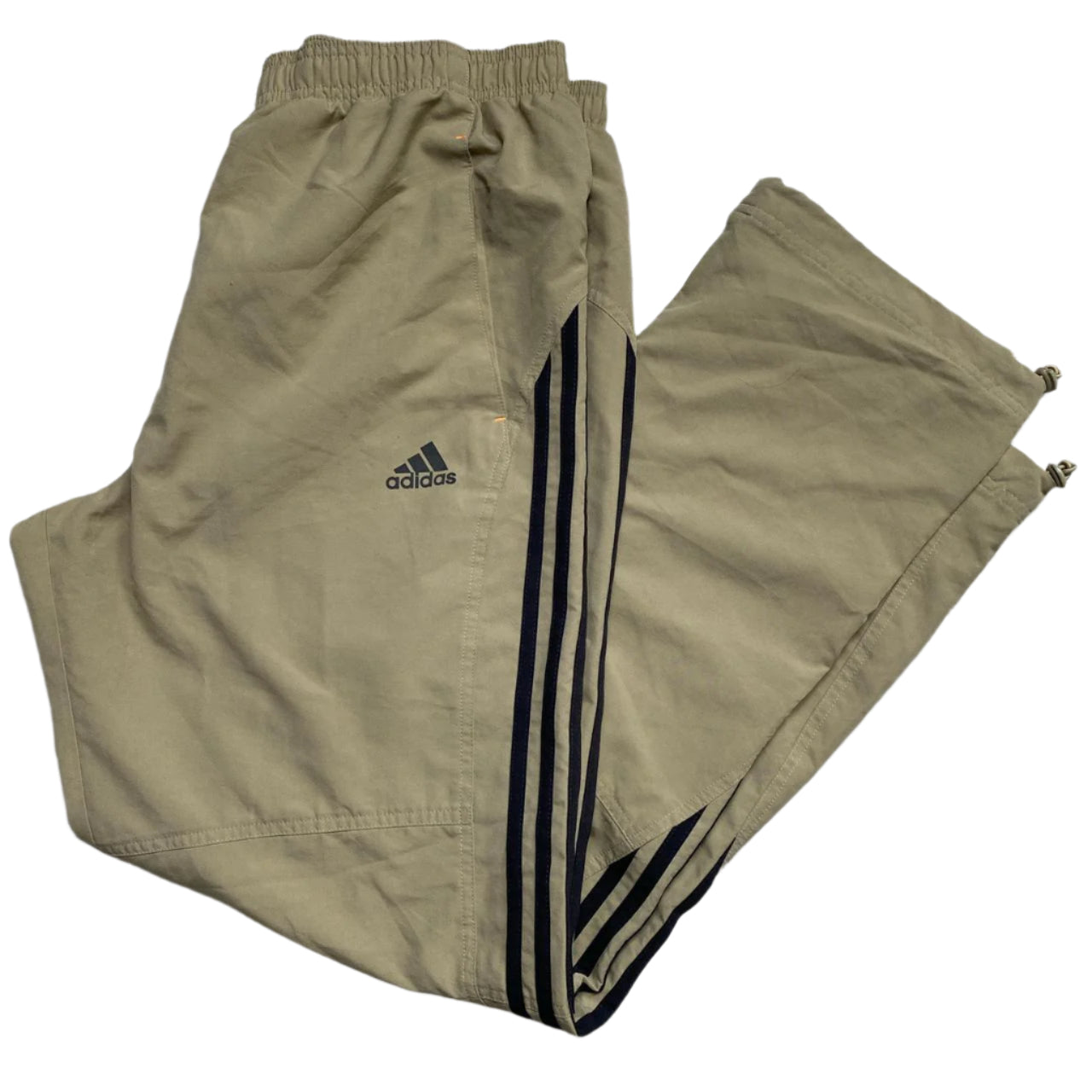 Adidas Vintage Beige Cream Shell Trackpant Baggy Bottoms (M)
