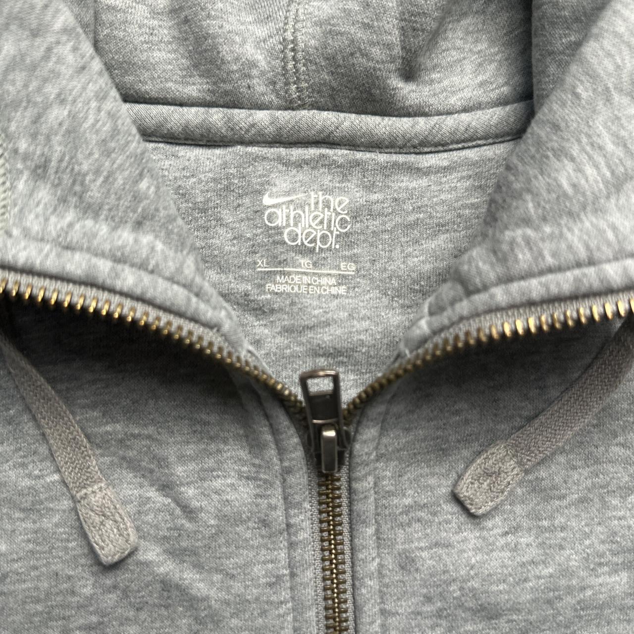 Nike Grey and Navy Swoosh Athletic Department Hoodie (XL)