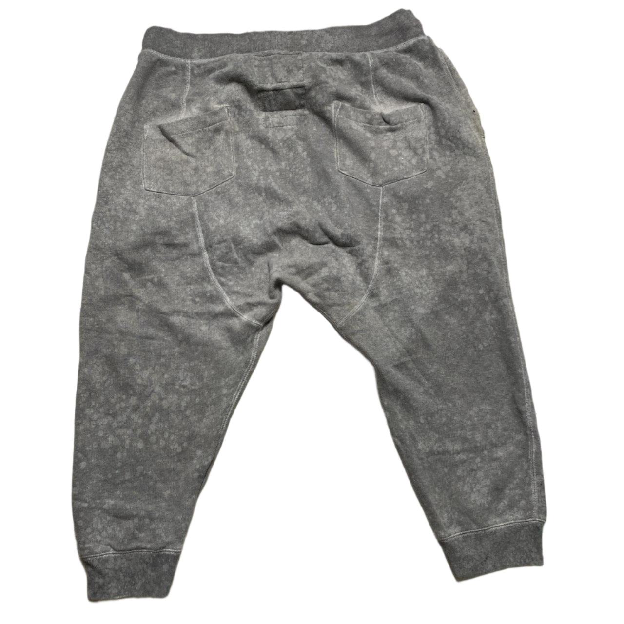 AllSaints Baggy Low Crotch Grey Bleached Joggers (XL)