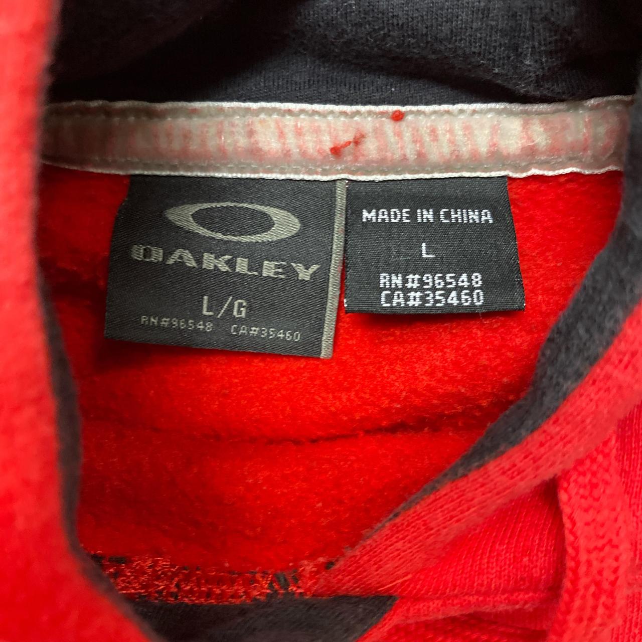 Oakley Red and Black Hoodie