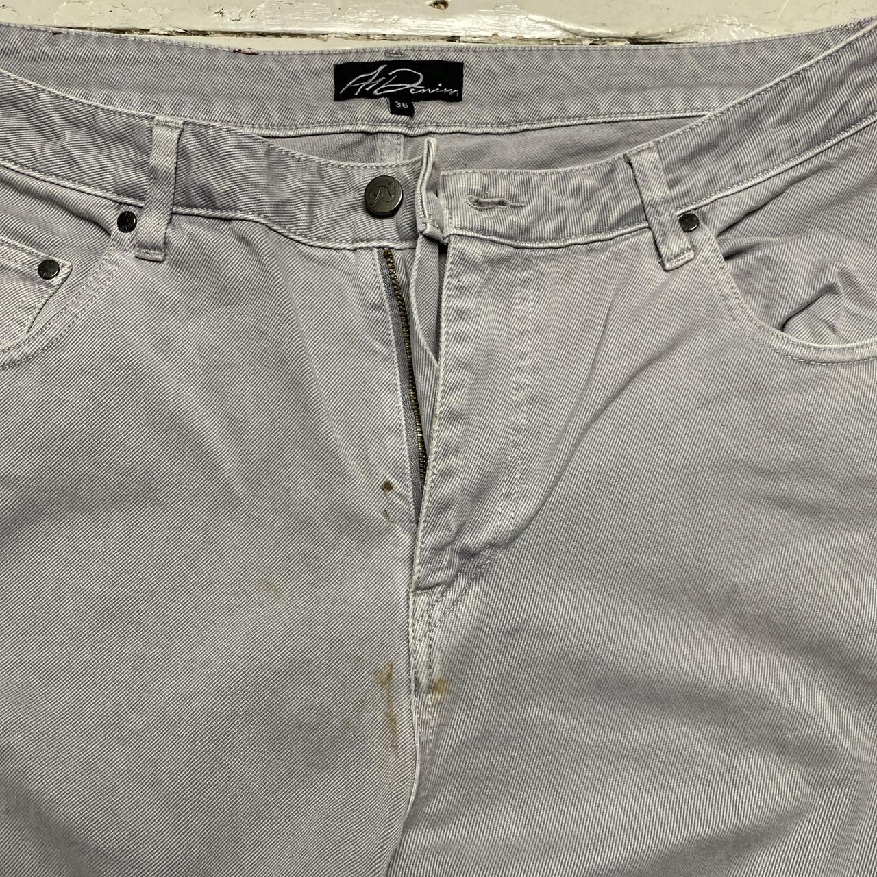 A1 Denim Baggy Silver Grey Jeans