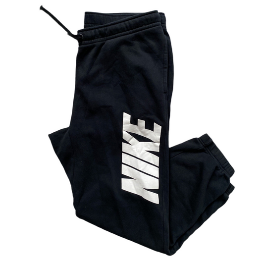 Nike Club Spellout Black and White Joggers (XL)
