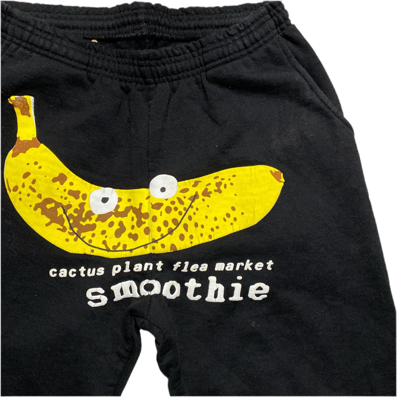 Cactus Plant Flea Market Banana Smoothie Black and Yellow Joggers (M)
